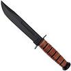 KA-BAR USMC 1217 plain Edge, funda de cuero