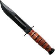 KA-BAR Short USMC Knife 1250, bainha de couro