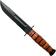 Image for KA-BAR Short USMC 1252 partially serrated, fixed knife, leather sheath