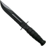 KA-BAR Short 1257 cuchillo fijo, parcialmente dentado, funda de cuero