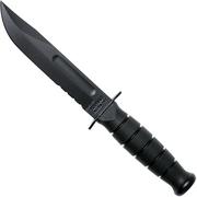 KA-BAR Short 1259 deels gekarteld, vaststaand mes, kunststof foedraal