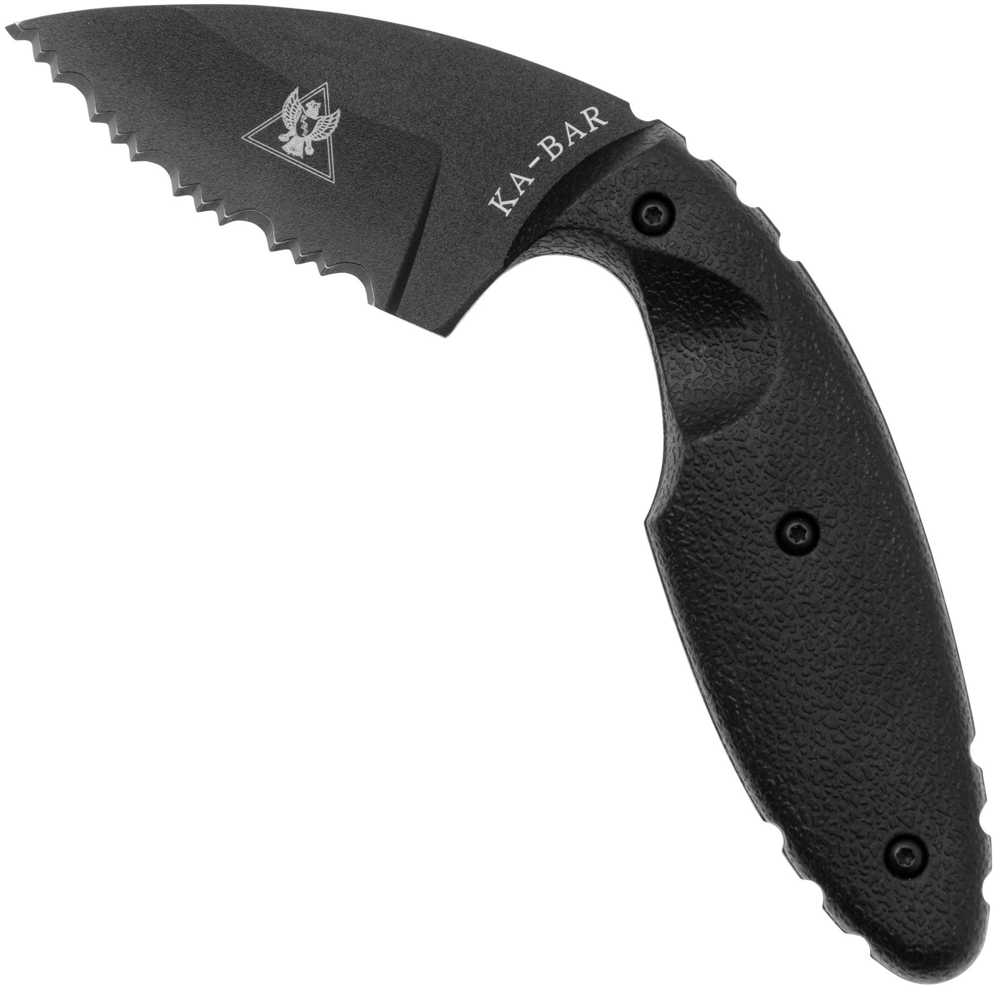 Nóż z głownią stałą KA-BAR TDI Original 1481 Serrated Black, Hard Plastic Sheath