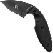 KA-BAR TDI Original 1481 Serrated Black, Hard Plastic Sheath, vaststaand mes