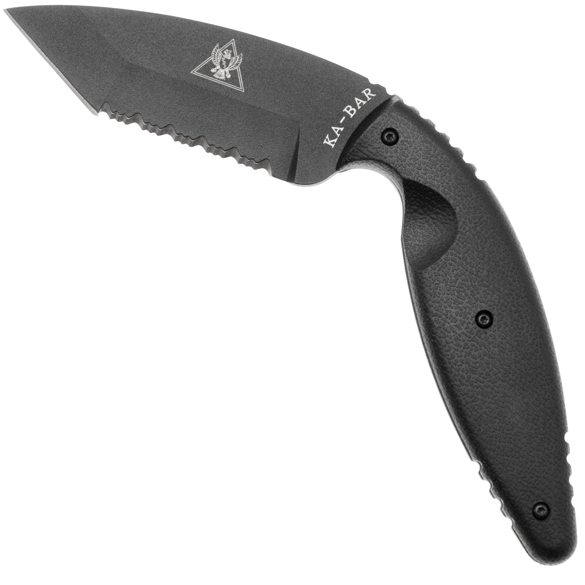 KA-BAR TDI Large 1485 Tanto Black Serrated, feststehendes Messer