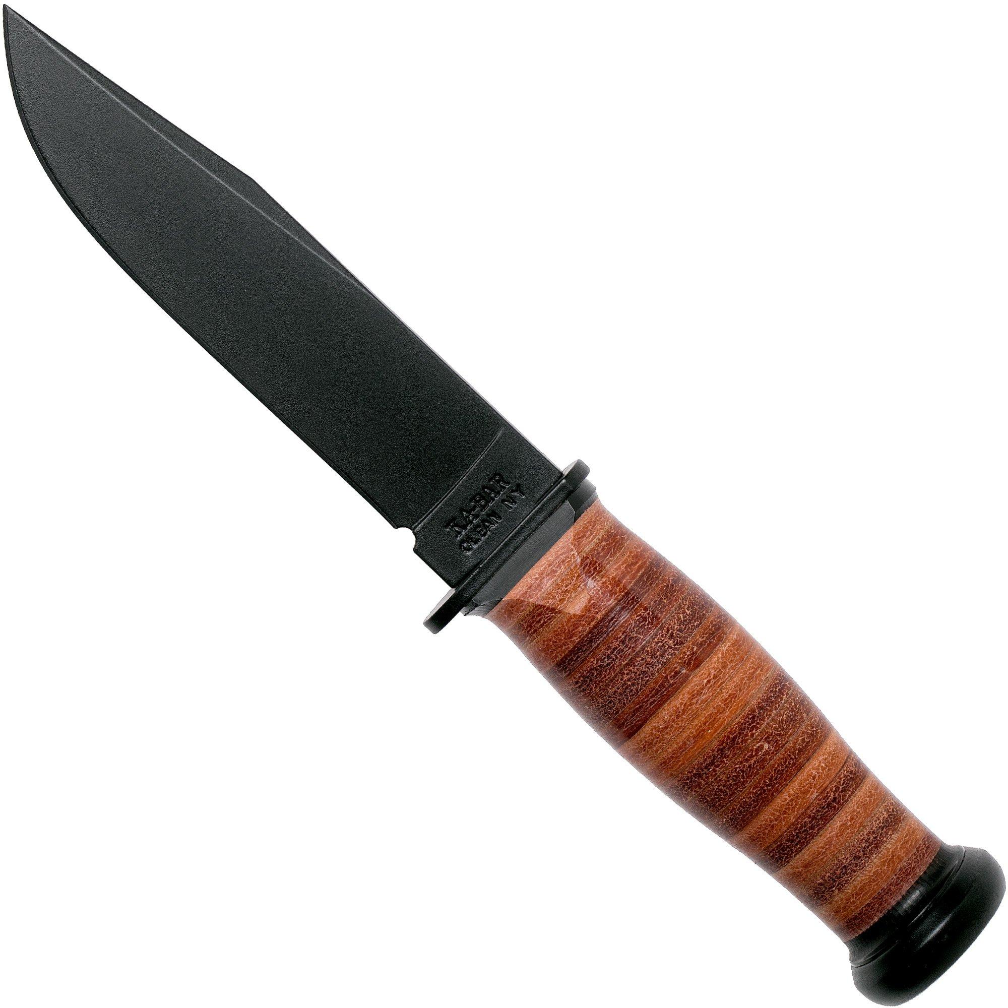Nóż z głownią stałą KA-BAR Mark I USN 2225 Leather