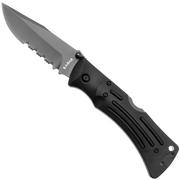 KA-BAR Mule Folder 3051CP Clippoint Serrated, Black Polyester Sheath, couteau de poche tactique