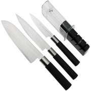 Kai Wasabi Black 67-W23, set de 3 couteaux avec aiguiseur