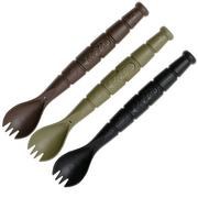 KA-BAR Spork and Knife 9909MIL Olive Black Brown, set van 3 tactical sporken