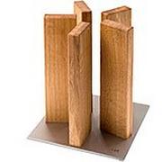 Kai Stonehenge soporte de cuchillos magnético, acero inoxidable/madera de roble, STH-3