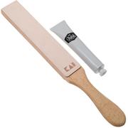 Kai Polishing Strop Set, spatola per stropping + pasta per lucidare