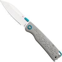 Afbeelding voor KA-BAR State & Union F01 SUF01GY, Satin S35VN, Battleship Grey G10, Teal Aluminum Hardware zakmes