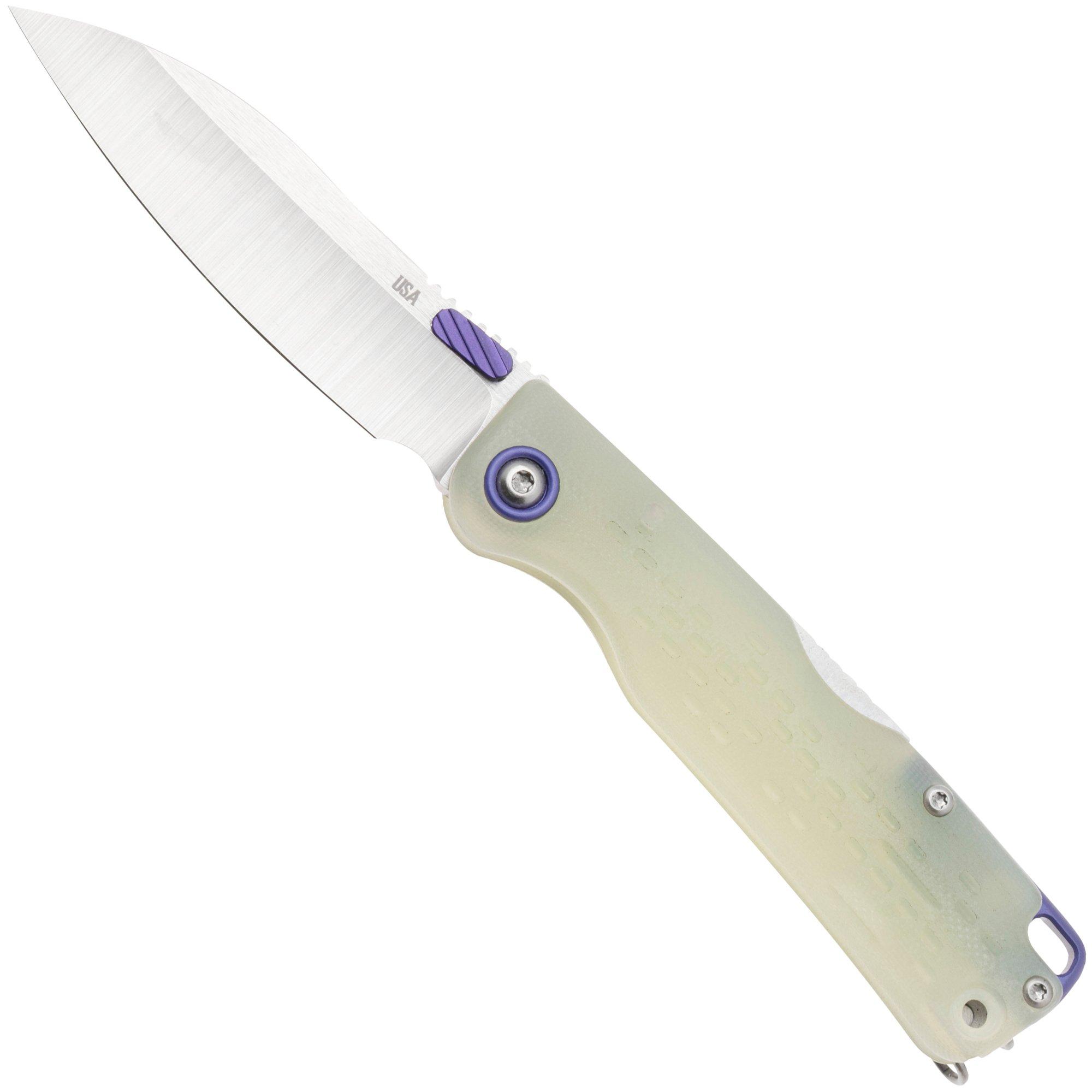 Nóż składany KA-BAR State & Union F01 SUF01JG, Satin S35VN, Jade G10, Purple Aluminum Hardware