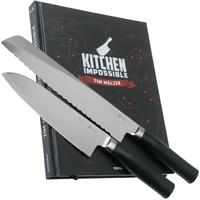 Bild für Kai Tim Mälzer Kamagata Monster Set TMK-SB22, 2-teiliges Messerset Santoku und Brotmesser + Kochbuch