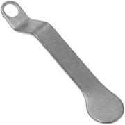 KeyBar titanium pocket clip, plain stonewashed