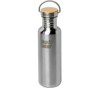 Klean Kanteen Reflect 800 ml Wasserflasche mit Bambusdeckel, brushed stainless