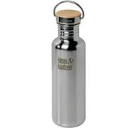 Klean Kanteen Reflect 800 ml water bottle with bamboo cap, mirrored stainless