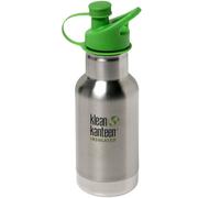 Klean Kanteen Kid Insulated Sport Cap 350 ml, stainless steel/ green