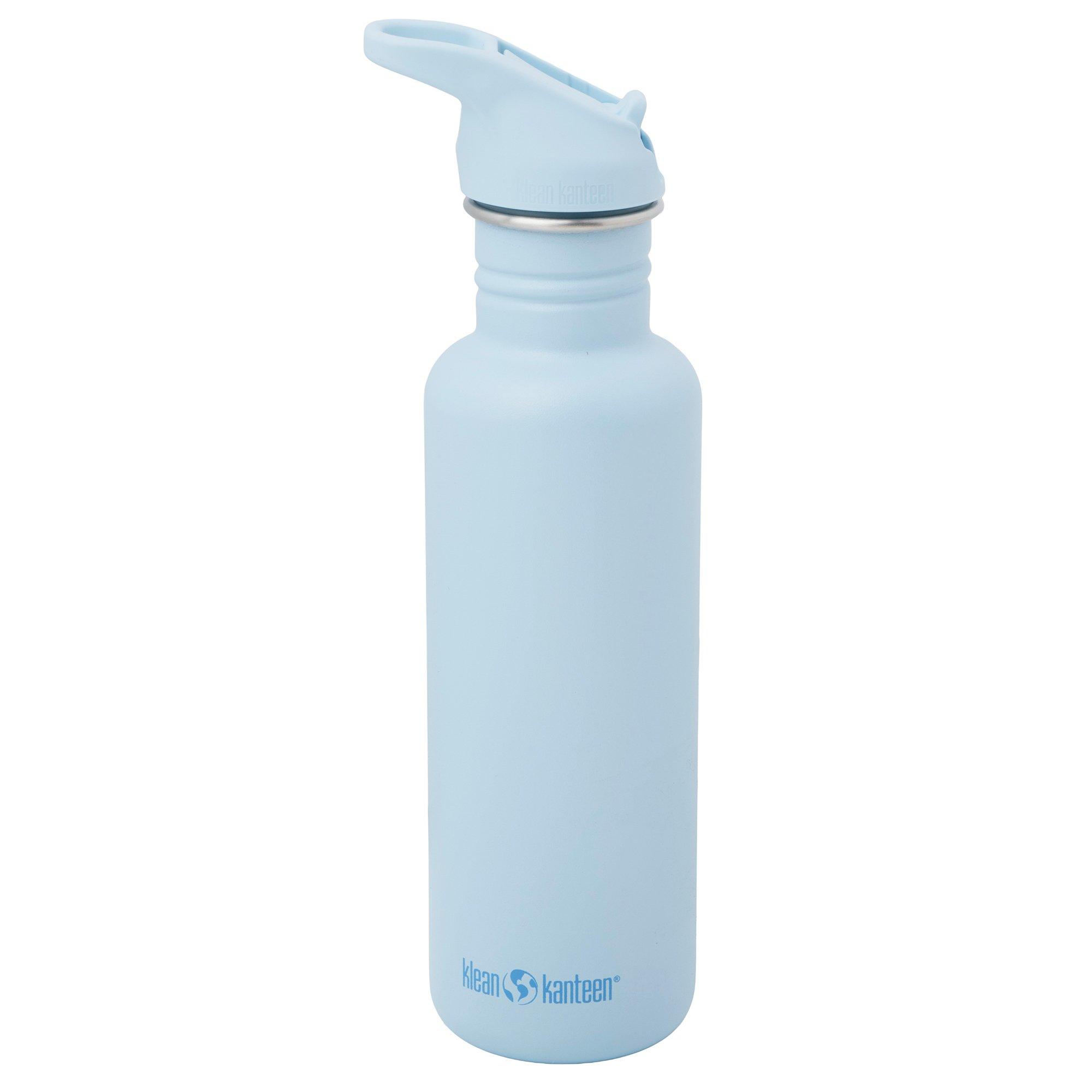 Klean Kanteen Classic Water Bottle 1011197 Clear Sky, Flip Seal Sport Cap, drinkfles, 800 ml