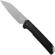 Afbeelding voor Kershaw Mini Iridium Fixed Blade 1051, Working Finish D2, Black Linen Micarta, vaststaand mes