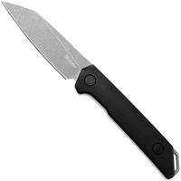 Afbeelding voor Kershaw Mini Iridium Fixed Blade 1051, Working Finish D2, Black Linen Micarta, vaststaand mes