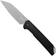 Afbeelding voor Kershaw Mini Iridium Fixed Blade 1051, Working Finish D2, Black Linen Micarta, vaststaand mes