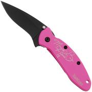 Kershaw Scallion Maycee Barber 1620MB Black Cerakote 420HC, Pink Cerakote Steel, Limited Edition coltello da tasca, Ken Onion design