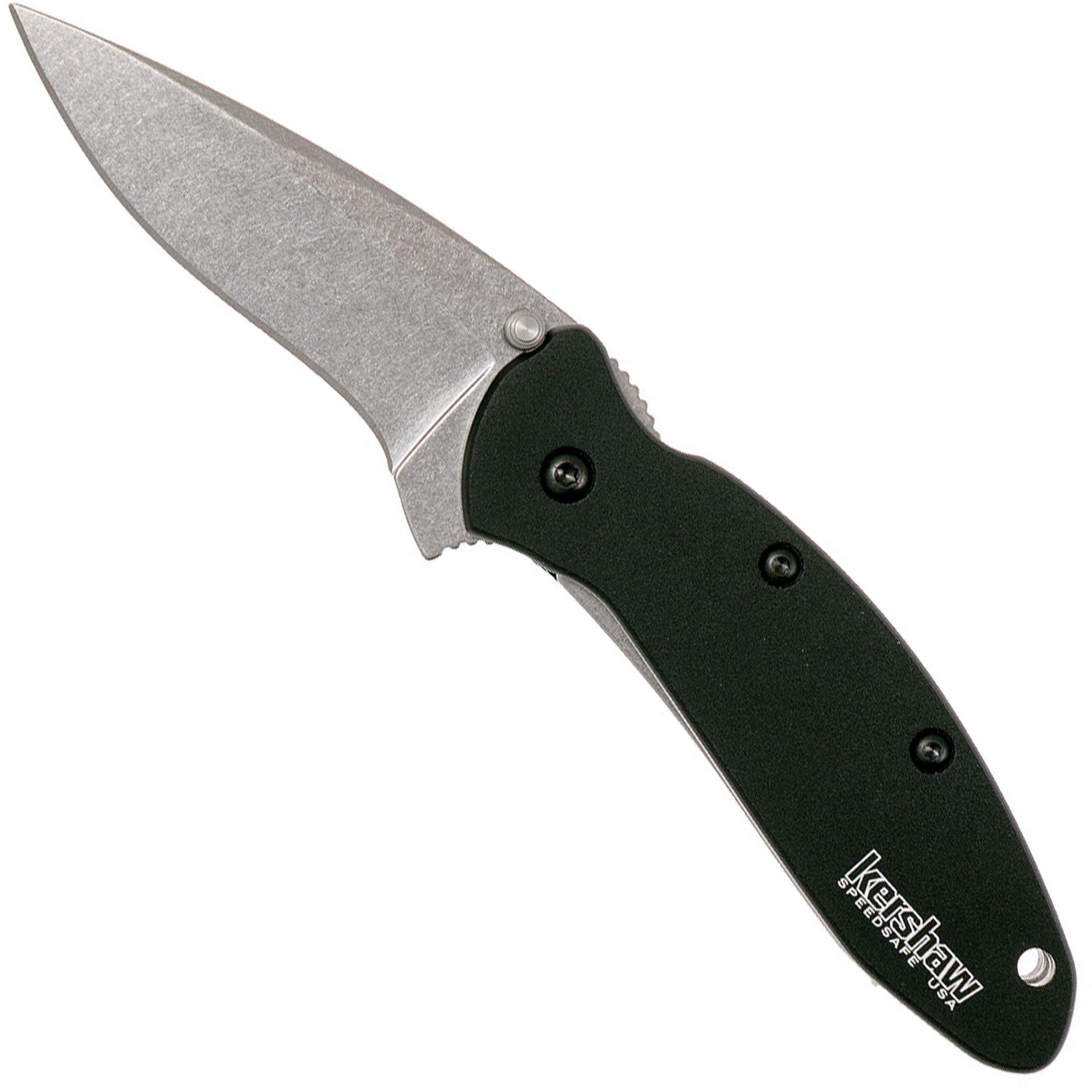 Kershaw Scallion 1620SWBLK couteau poche, black aluminium, Ken Onion design