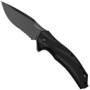 Nóż składany Kershaw Lateral Black Serrated 1645 Assisted Black FRN