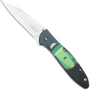 Afbeelding voor Kershaw Leek 1660ABD, Bead Blasted 14C28N, UFO Abduction CCI Aluminum zakmes