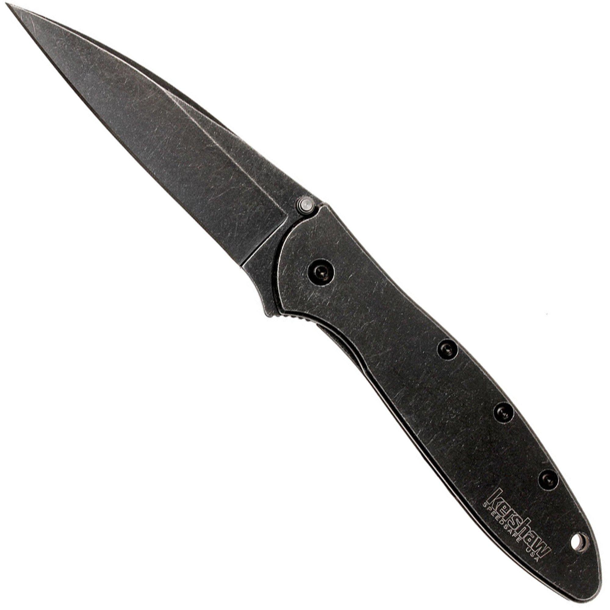 Kershaw Leek 1660BLKW Plain Edge, schwarz
