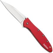 Afbeelding voor Kershaw Leek 1660RDSW, Stonewashed 14C28N, Red Aluminum zakmes, Ken Onion design
