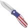 Image pour Kershaw Blur 1670USA, Stonewashed 14C28N, Red White Blue Aluminium, couteau de poche, Ken Onion design