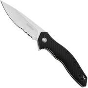 Kershaw Shoreline Serrated 1845ST Stonewashed 8Cr13MoV, Black FRN, Taschenmesser