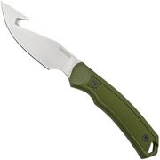 Kershaw Deschutes Skinner Gut Hook 1883GH, D2, Olive Green Rubber, coltello da caccia