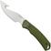 Image pour Kershaw Deschutes Skinner Gut Hook 1883GH, D2, Olive Green Rubber, couteau de chasse