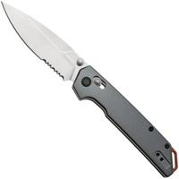 Afbeelding voor Kershaw Iridium 2038ST, Stonewashed D2 Spear Point, Grey Aluminum, partially serrated zakmes