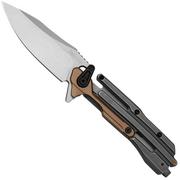 Kershaw Frontrunner 2039 Flipper Gray & Bronze Stainless Steel, couteau de poche