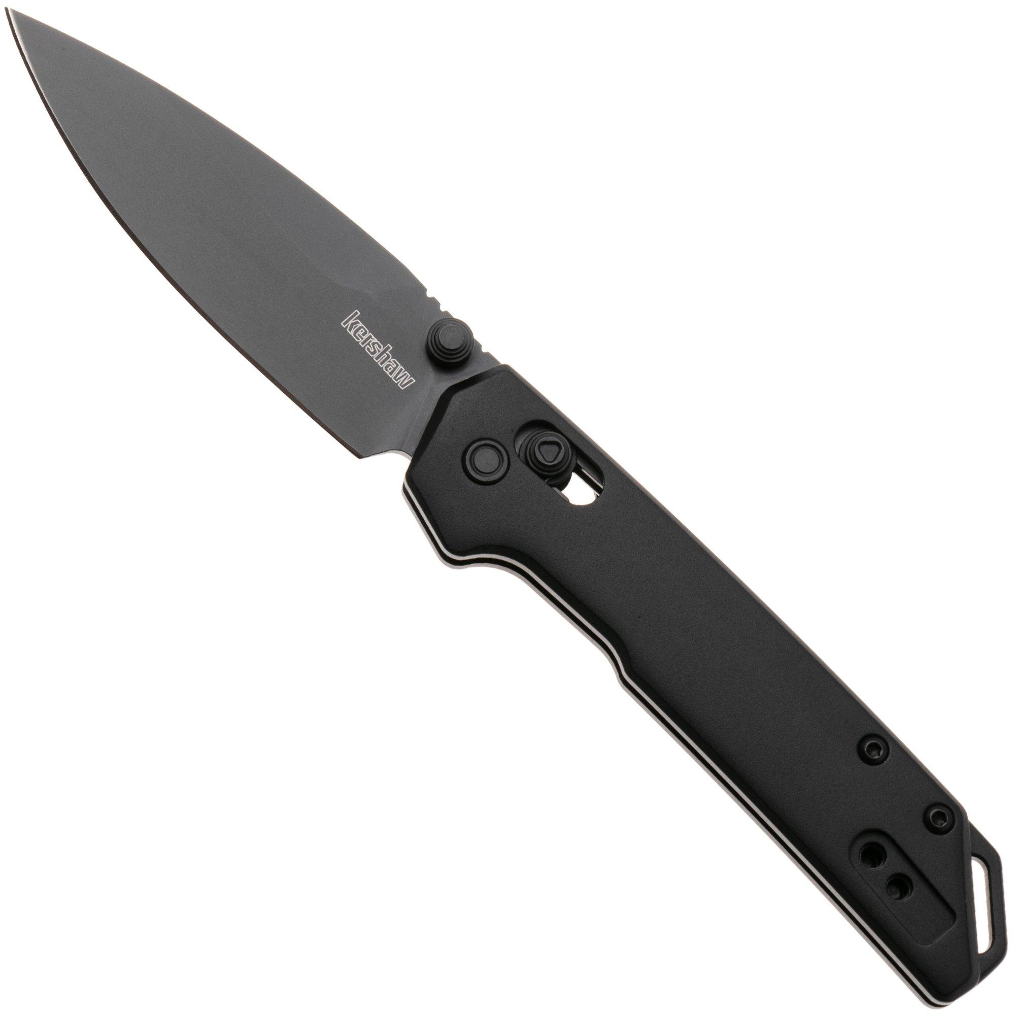 Kershaw Mini Iridium 2051BLK, Black Oxide D2 Spear Point, Black Anodized Aluminum zakmes
