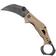 Afbeelding voor Kershaw Outlier 2064TANBW, Blackwashed 8Cr13MoV, Tan FRN, karambit zakmes