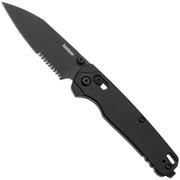 Kershaw Bel Air 6105BLKST Black PVD MagnaCut Serrated, Black Aluminum, navaja