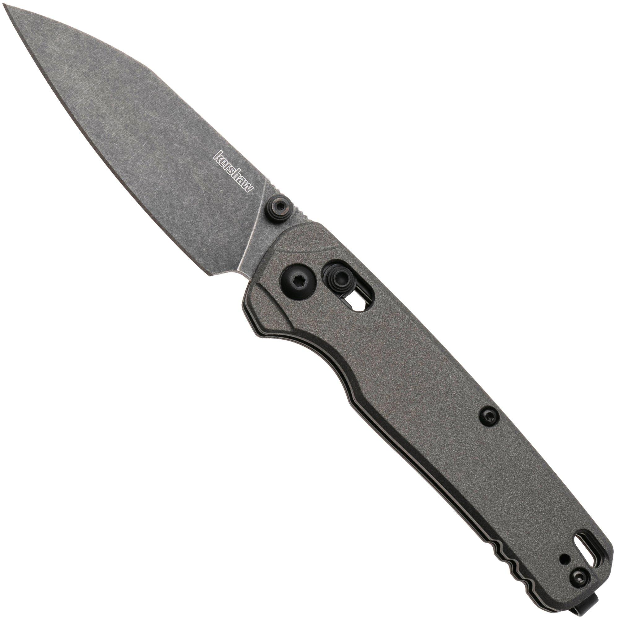Kershaw Bel Air 6105GRYBW, Blackwashed CPM MagnaCut, Grey Aluminum pocket knife