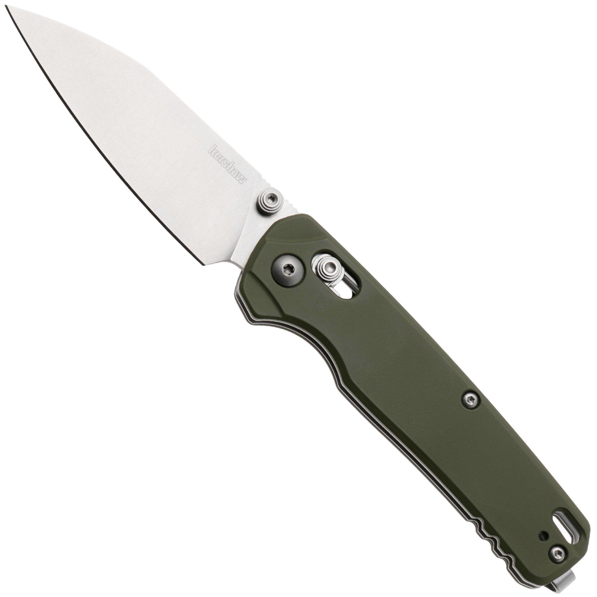 Kershaw Bel Air 6105OLSW, Stonewashed CPM MagnaCut, OD Green Aluminum pocket knife