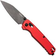 Afbeelding voor Kershaw Bel Air 6105RDBW, Blackwashed CPM MagnaCut, Red Aluminum zakmes