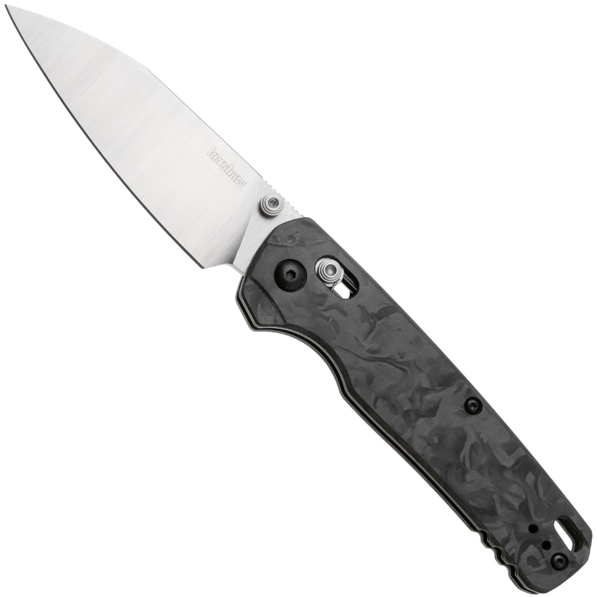 Nóż składany Kershaw Bel Air XL 6110CF, Stonewashed Satin CPM MagnaCut, Black Carbon Fiber