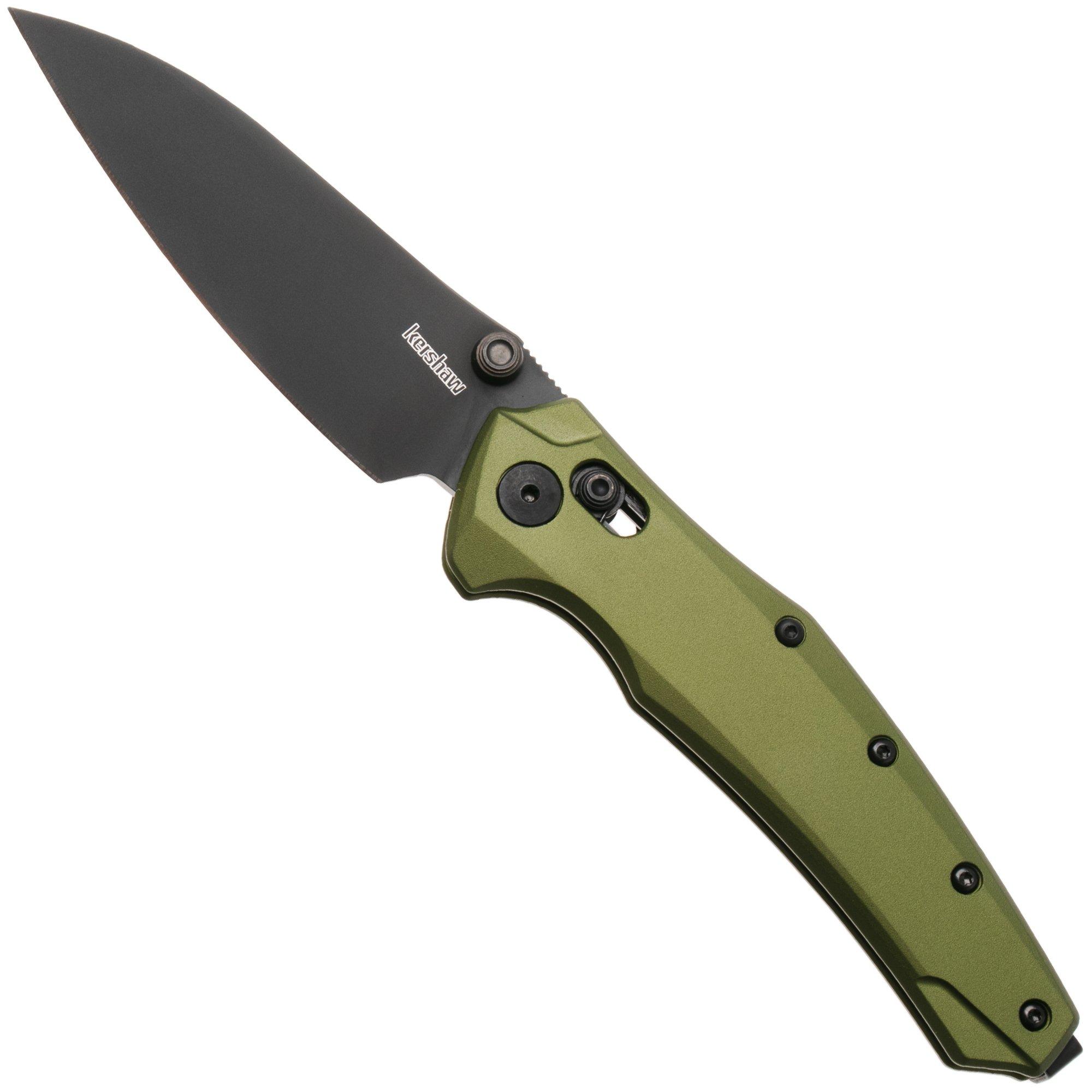 Kershaw Bareknuckle Duralock 6777 Black PVD CPM MagnaCut, OD Green Aluminum, Taschenmesser