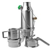 Kelly Kettle Trekker Kit, aço inoxidável, conjunto de cozinha para uma pessoa