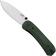 Image for KNAFS Lander KNAFS-00156, 14C28N, Contoured Green Canvas Micarta, pocket knife