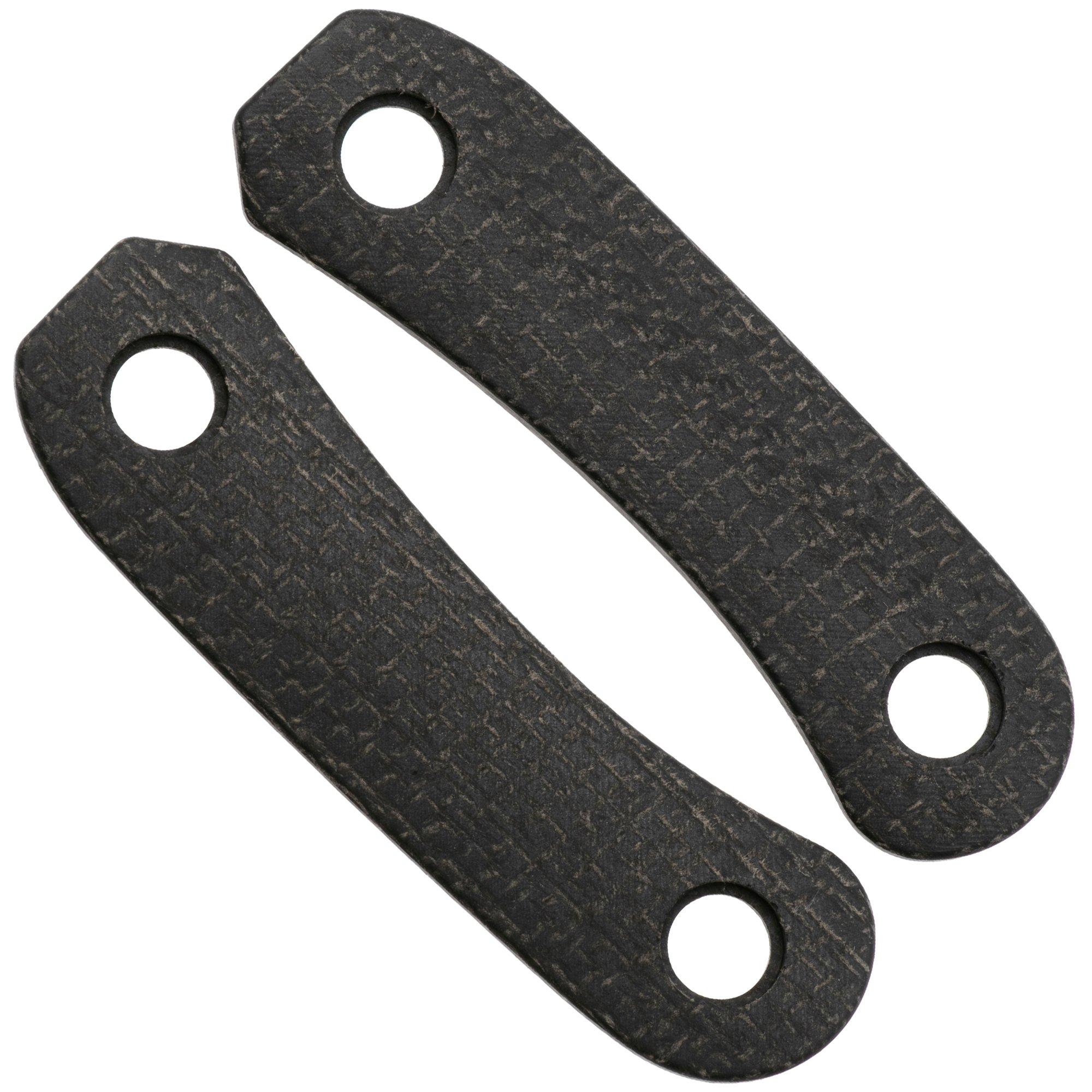 Knafs Lander 4 Knife Scales 00528 Black Burlap Micarta, handgreepschalen