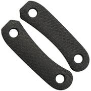 Knafs Lander 4 Knife Scales 00528 Black Burlap Micarta, handgreepschalen