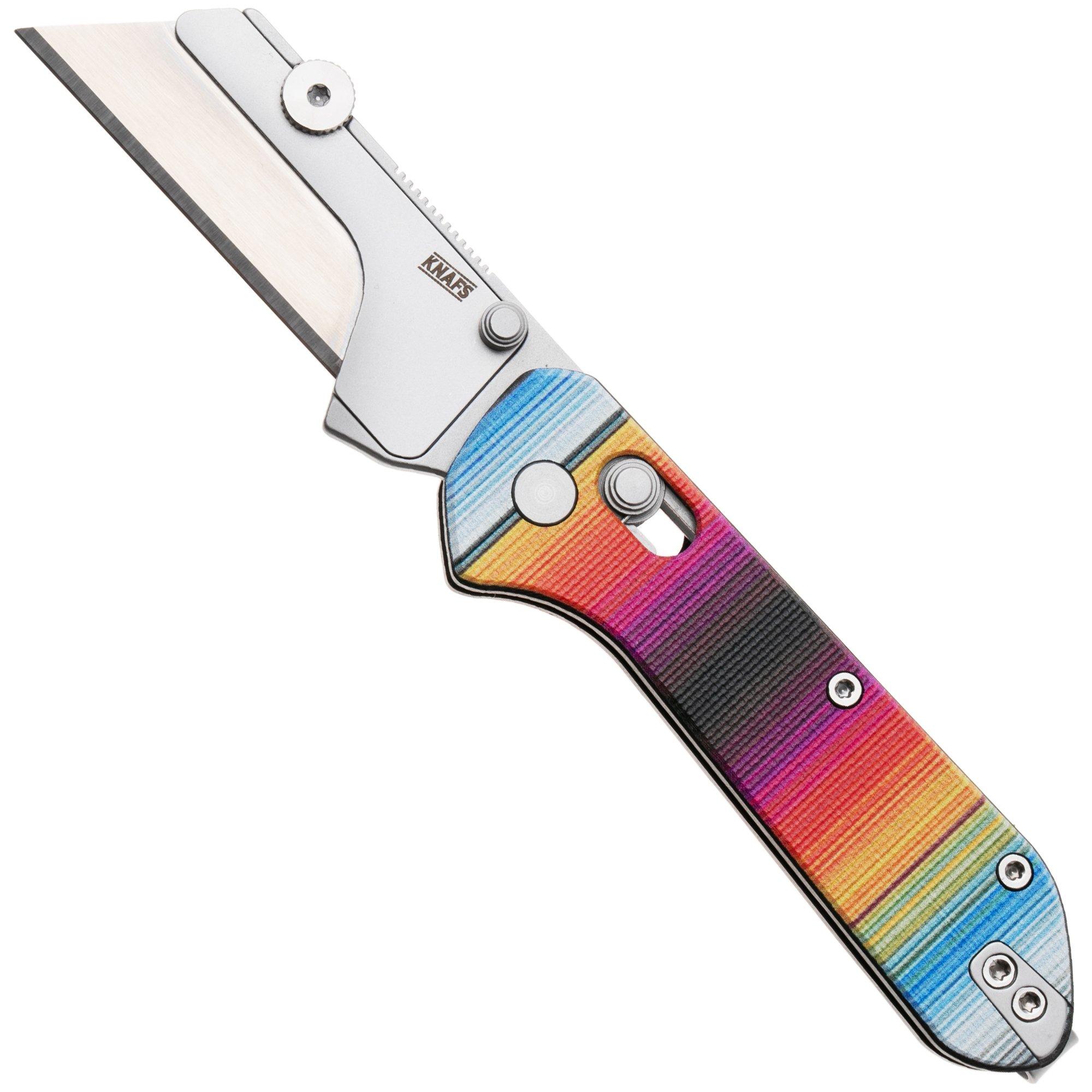 KNAFS Yuti 00657, Stonewashed Blade Holder, Mexican Blanket G10, utility zakmes